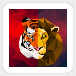 Tiger & Lion Sticker
